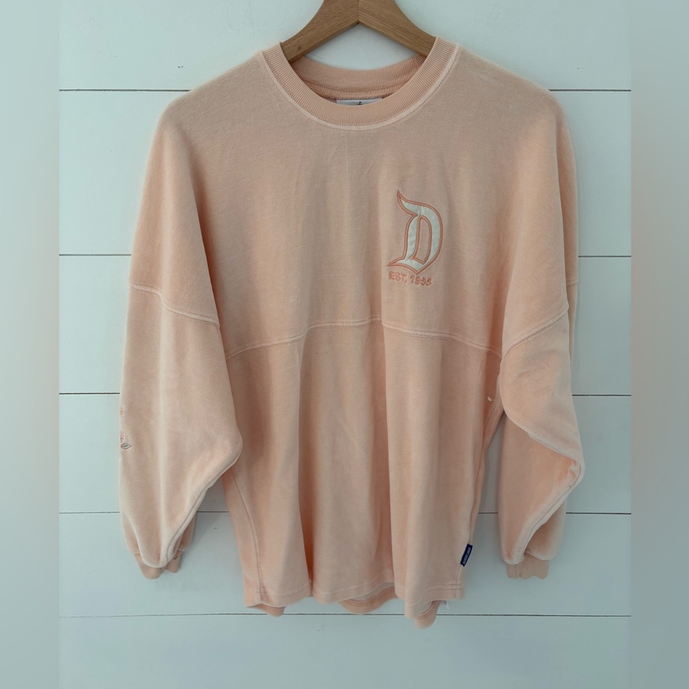 Disneyland Resort Velour Spirit Jersey – Peach / Pink – Embroidered Sleeve